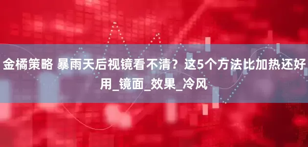 金橘策略 暴雨天后视镜看不清？这5个方法比加热还好用_镜面_效果_冷风