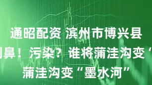 通昭配资 滨州市博兴县：异味刺鼻！污染？谁将蒲洼沟变“墨水河”